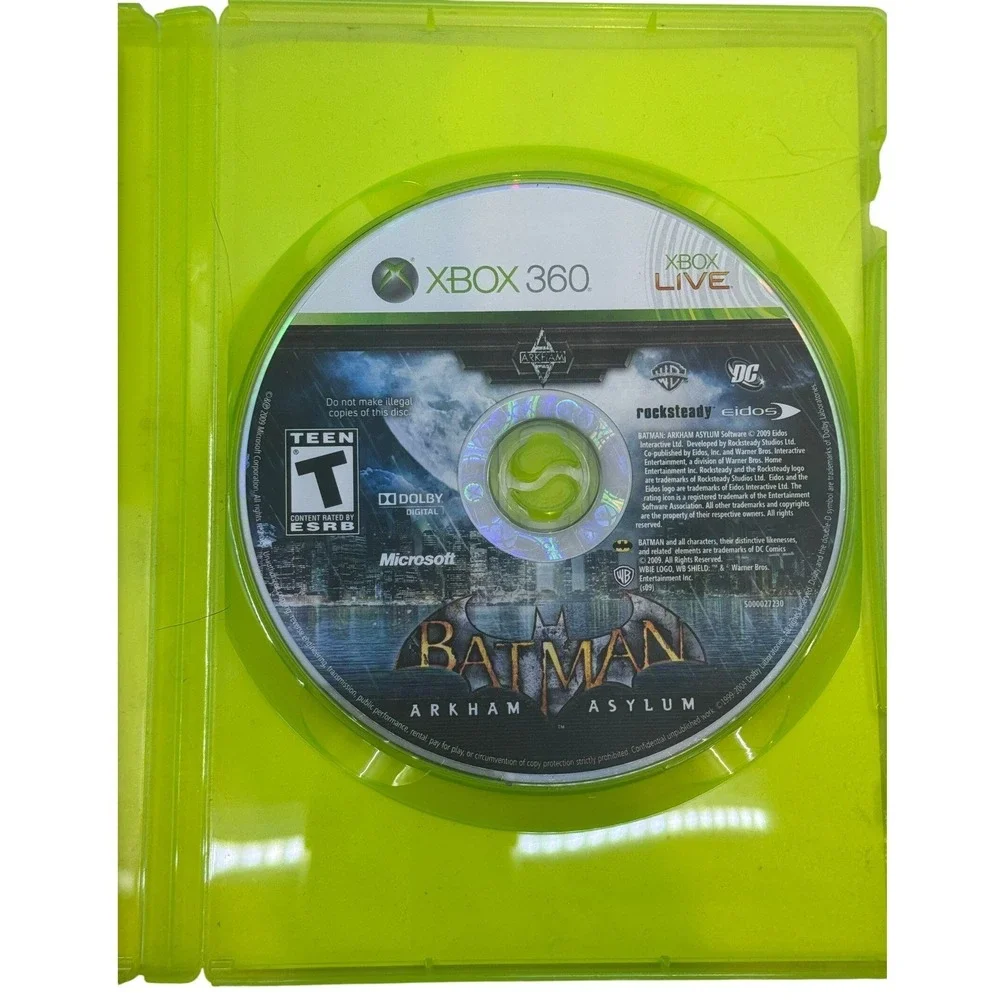 Batman Arkham Asylum Xbox 360 Video Game Eidos Rocksteady NTSC Complete CIB